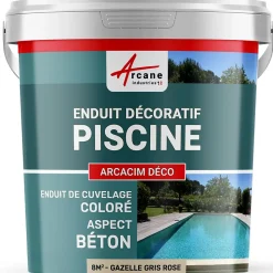 ENDUIT DE CUVELAGE PISCINE FINITION BETON CIRE - ARCACIM DECO Cédrat Jaune - 8 m² - ARCANE INDUSTRIES