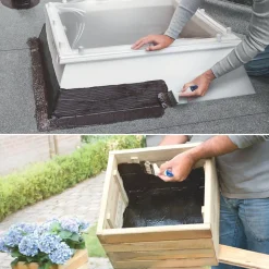 Enduit d'étanchéité noir UHU Aqua étanche, seau de 2,5L