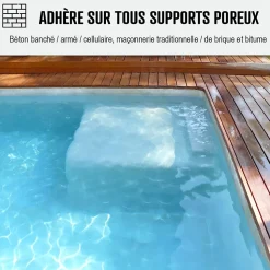 Enduit Piscine Hydrofuge - Etanchéité Piscine & Cuvelage : ARCACIM PISCINE Blanc - 5 kg - ARCANE INDUSTRIES