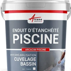 Enduit Piscine Hydrofuge - Etanchéité Piscine & Cuvelage : ARCACIM PISCINE Blanc - 5 kg - ARCANE INDUSTRIES