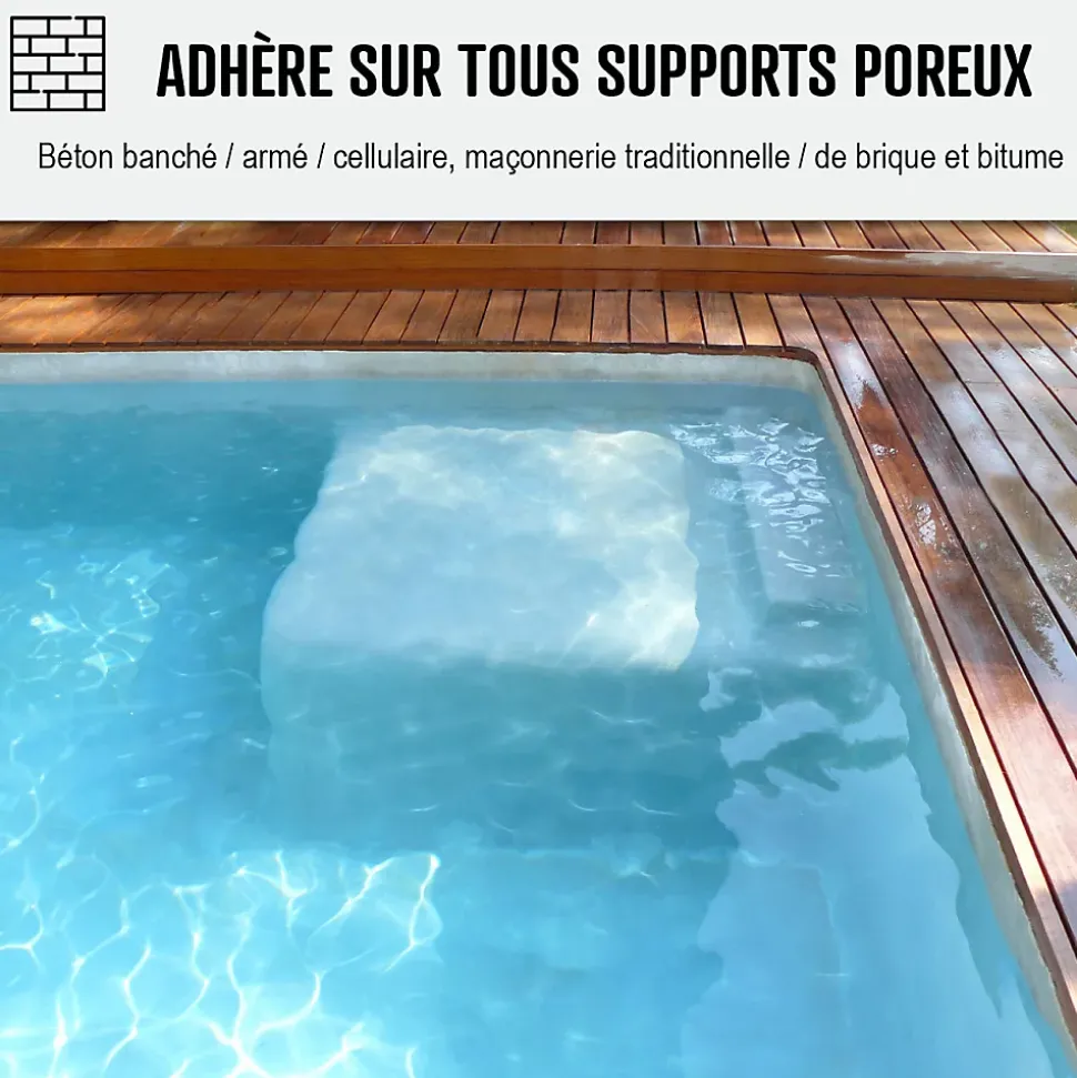Enduit Piscine Hydrofuge - Etanchéité Piscine & Cuvelage : ARCACIM PISCINE Blanc - Offre Spéciale : 5 x 25 Kg - ARCANE INDUSTRIES