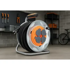 Enrouleur chantier 3G2,5mm² IP44 25m - 4 prises Zenitech