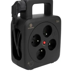 Enrouleur de câble électrique Jacobsen 4 prises 5m noir
