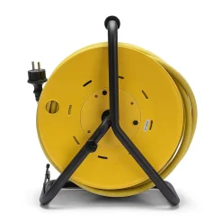 Enrouleur de chantier, 4 prises, 3G2.5, 40 mètres , NF, IP44. Platine fixe et guide cable