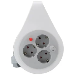 Enrouleur domestique Schuko 3 prises 7m - Gris - Zenitech
