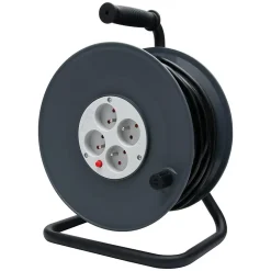 Enrouleur 4 prises 40m + coupe-circuit + support Zenitech