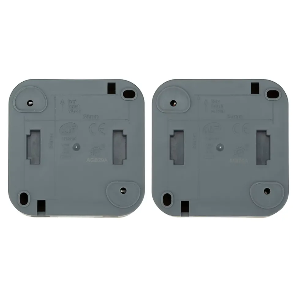 Ensemble 2 prises avec terre monobloc et 1 interrupteur va-et-vient étanche Jacobsen Malinn