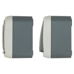 Ensemble 2 prises avec terre monobloc et 1 interrupteur va-et-vient étanche Jacobsen Malinn