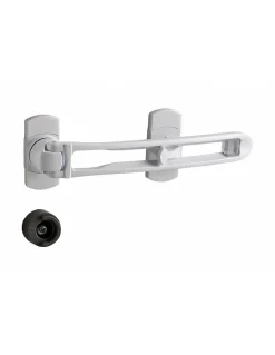 Entrebailleur pour porte d'entrée, taquet d'arrêt, 169mm, blanc - THIRARD