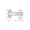 Entrebailleur pour porte à recouvrement, nickel satin - SP