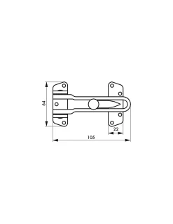 Entrebâilleur pour porte d'entrée, taquet d'arrêt, 105mm, noir - THIRARD