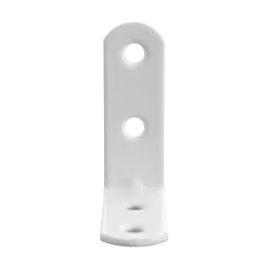 4 Equerres de chaise Acier Blanc l.14 x H.25 x P.25 mm