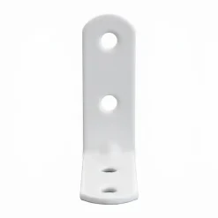4 Equerres de chaise Acier Blanc l.14 x H.30 x P.30 mm