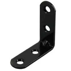 4 Equerres de chaise Acier Noir l.14 x H.50 x P.50 mm