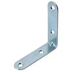 4 Equerres de chaise Acier Zingué l.15 x H.30 x P.30mm
