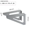 Equerres murales Argent RAL 9006M