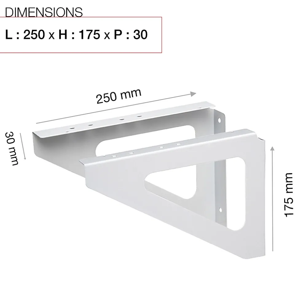 Equerres murales Blanc crème mat RAL 9010M