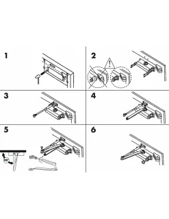 Ferme-porte automatique réversible hydraulique force 3, noir - THIRARD