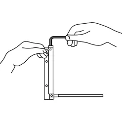 Ferme-porte à tige aluminium Diall 28cm
