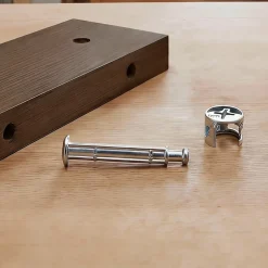 Ferrure d'assemblage + Goujon ø15 x L. 47.5 mm en acier, lot de 2