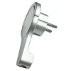 Fiche extra-plate Diall métalisé 16A avec anneau d'extraction