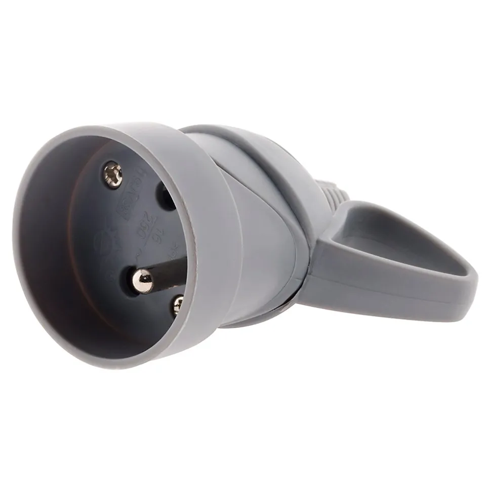 Fiche femelle anneau 16A 2P+T - Gris - Zenitech