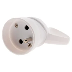 Fiche femelle anneau 1 prise 16A 2P+T - Blanc - Zenitech
