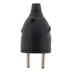 Fiche mâle 16A 2P+T - Noir - Zenitech
