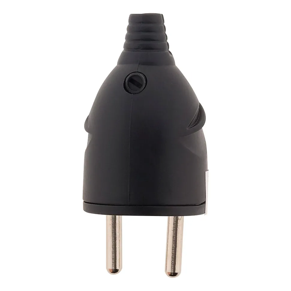 Fiche mâle 16A 2P+T - Noir - Zenitech