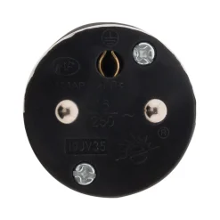 Fiche mâle 16A 2P+T - Noir - Zenitech
