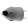 Fiche mâle coudée 16A 2P+T - Gris - Zenitech