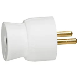 Fiche mâle droit 16A 2 P+T blanc Legrand