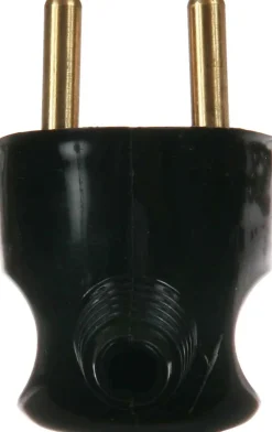 Fiche mâle latérale 2P+T IP40 noir Lébénoïd