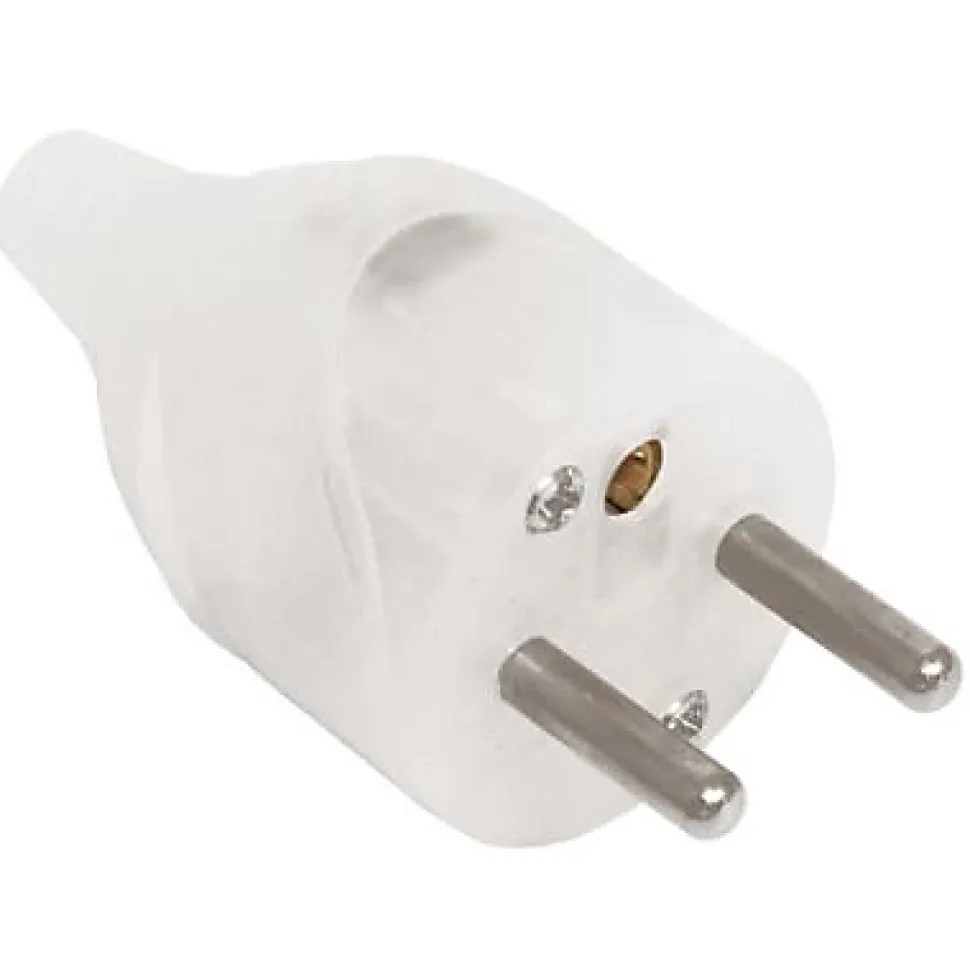 Fiche mâle lumineuse 16A sortie droite Diall