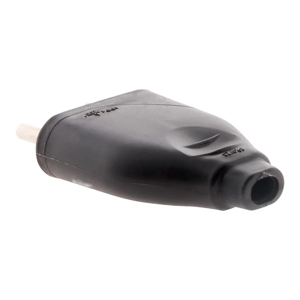 Fiche mâle 2P 6A - Noir - Zenitech