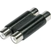 Fiche 2RCA vers 2RCA Femelle / Femelle Diall métal noir