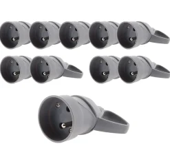 10 fiches femelles anneau 16A 2P + T noir Zenitech