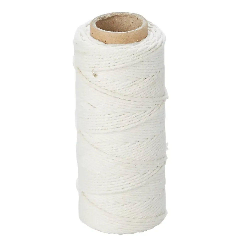 Fil de coton blanc Diall ø1.2 mm, 60 m