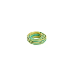 Fil 2,5mm² H07VU vert/jaune couronne 10m