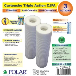 Filtre anti calcaire - 2 cartouches filtrantes