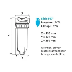 Filtre tête laiton F67 2 pouces