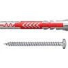 Fischer DUOPOWER cheville nylon 2 composants 6x50 mm, vis tête cylindrique incluse