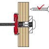 Fischer DUOTEC 12 S PH M LD Cheville à bascule pour plaques et matériaux pleins, 10 pièces, vis incluses