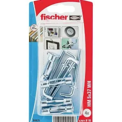 Fischer HM 5 x 37 HM-H cheville métallique pour corps creux avec crochet coudé, 4 pièces