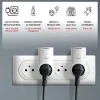 FISHTEC - Lot 2 prises télécommandées 2300W, 30m, PVC, 9,9x5,5 cm