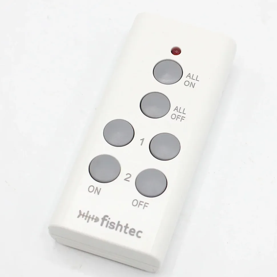 FISHTEC - Lot 2 prises télécommandées 2300W, 30m, PVC, 9,9x5,5 cm
