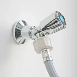 Flexible d'alimentation pour machine à laver raccords droits F-F coudé 3/4", L. 2m