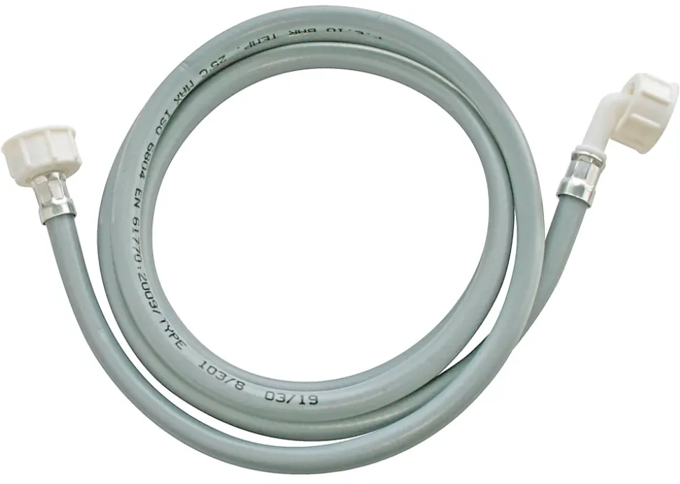 Flexible d'alimentation pour machine à laver raccords droits F-F coudé 3/4", L. 1,5m