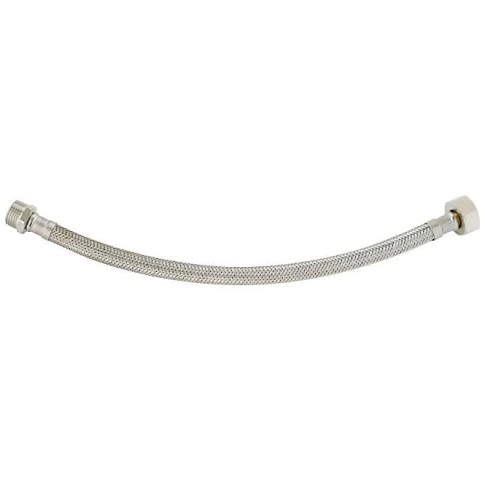 Flexible sanitaire DN10 mâle/femelle 12x17, 100 cm (Mâle et écrou tournant)