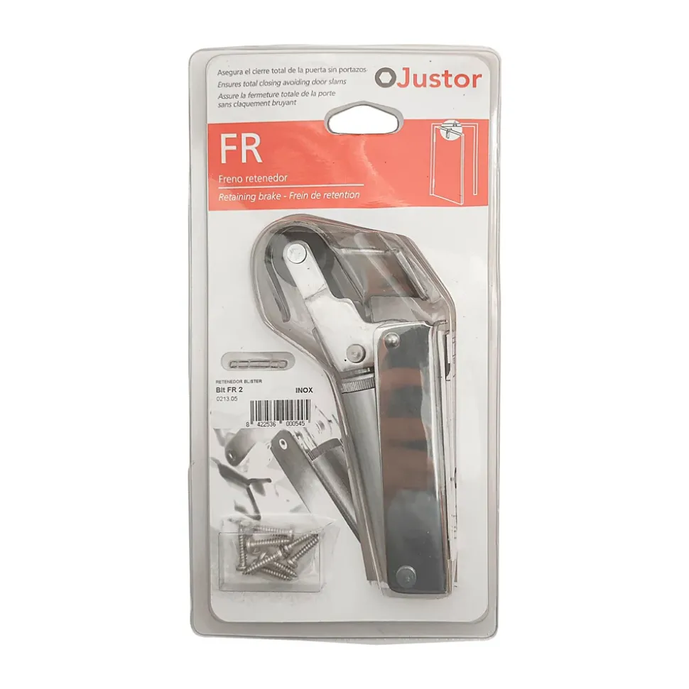 Frein de rétention force 80 N en acier inox 304, pour porte jusquà 80 KG.